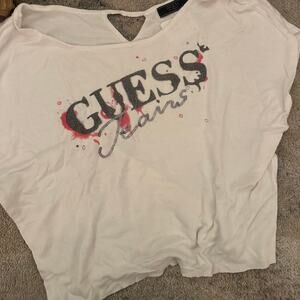 Guess cropped vintage logo graphic